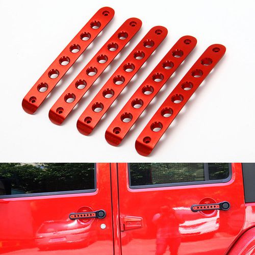 Exterior door handle bar mouldings cover for jeep wrangler jk 4doors 07-15 red