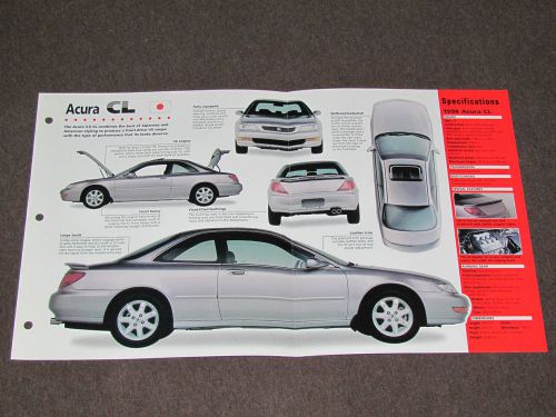 1995-1998 acura cl car spec sheet brochure photo booklet