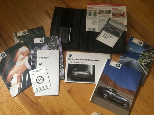 E85 bmw z4 2003 2.5 owners manuals drivers books set case