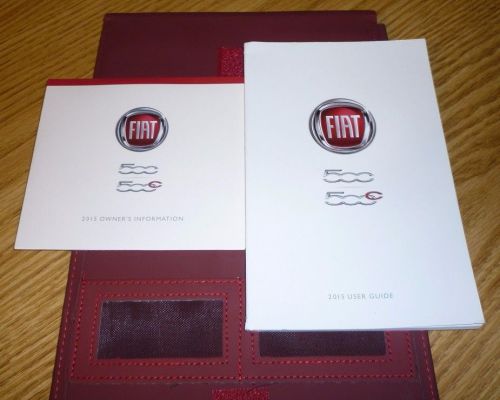 2015 fiat 500 500c user guide owners manual set dvd 15 +case