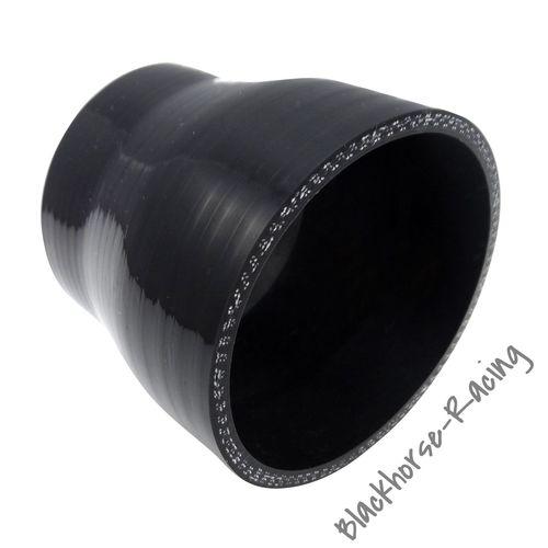  2" to 2.5" straight reducer silicone hose 2" to 2-1/2" black