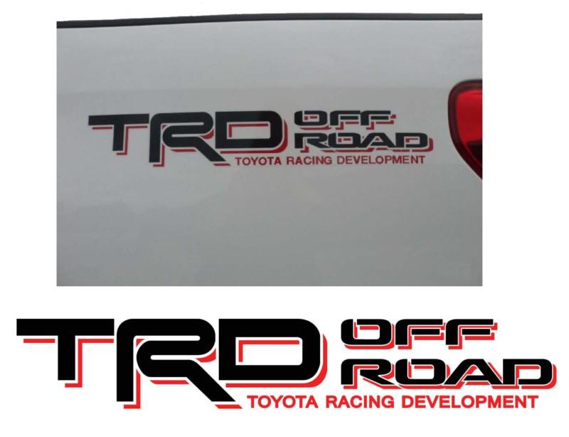 Tundra tacoma bedside decals stickers trd 4x4 off road racing black/red