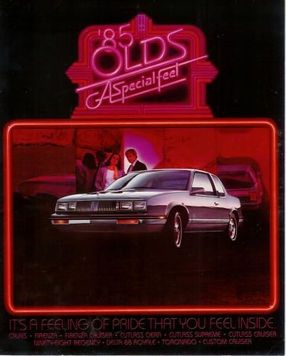 1985 oldsmobile full line  brochure  cutlass toronado 98 88 firenza calais