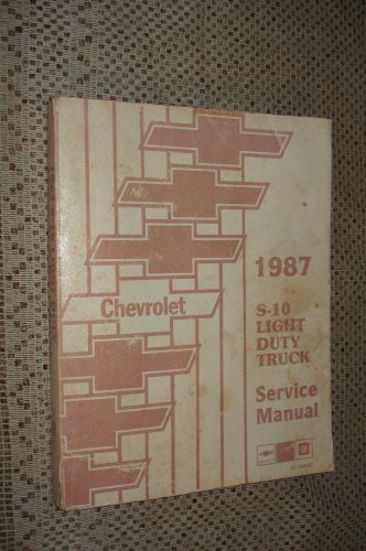 1987 chevy s-10 truck shop manual original service book rare