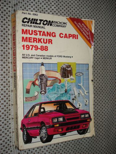 1979-1988 ford mustang mercury capri shop manual service book 86 87 82 83 84 85