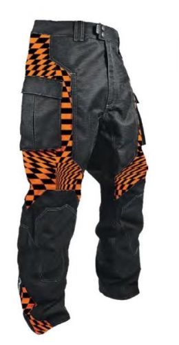 Hmk throttle pants orange/checker large l hm7pthrocl