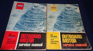 Abos pub outboard motor service manual 30 hp &amp; above fifth edition vol 1 &amp; 2