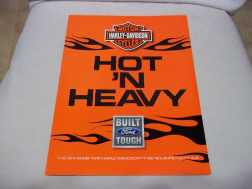 2006 ford f150 harley davidson pick up truck &#034;hot &#039;n heavy&#034; fold out brochure