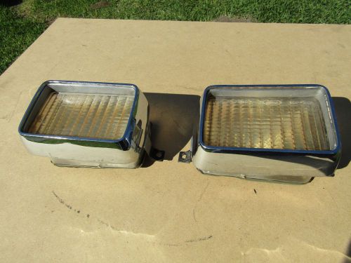 1975 1976 ford mustang ii parking light assemblys pair  mach 1 lens chrome cobra