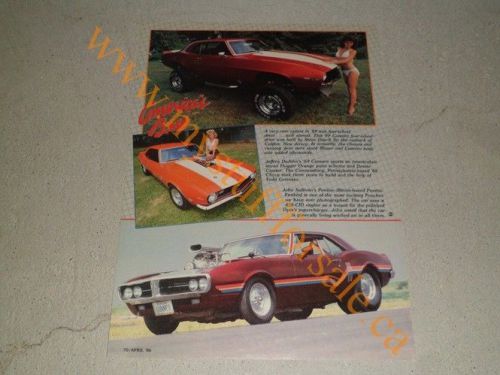 1969 chevrolet camaro 4 wheel drive article / ad