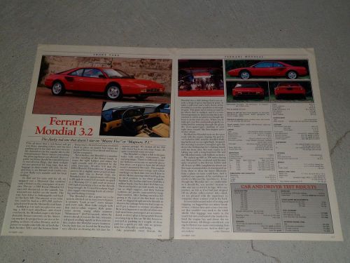 1987 ferrari mondial 3.2 article / ad