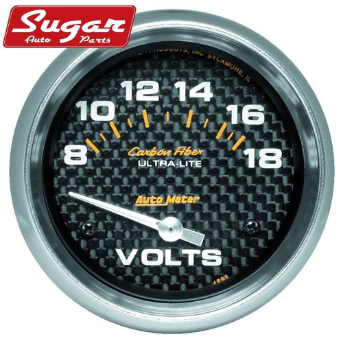 Auto meter 4891 carbon fiber; electric voltmeter gauge