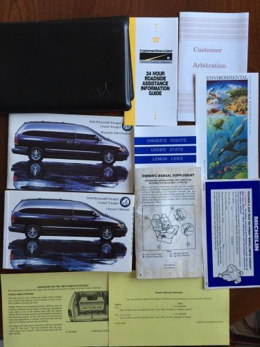 1996 plymouth voyager grand voyager owners manuel portfolio kit