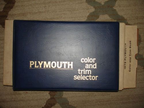 Mopar 1979 plymouth dealer color and trim book selector original with box