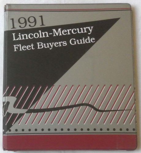 1991 lincoln and mercury fleet buyers guide dealer book all models original