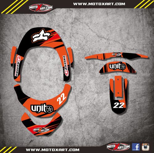 Neck brace graphics digger style decals / stickers