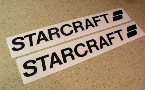 Starcraft vintage fishing boat decal 24&#034; black 2-pk free ship + free fish decal!