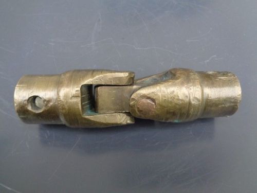 Vtg marine boat brass universal steering coupler linkage drive shaft u-joint