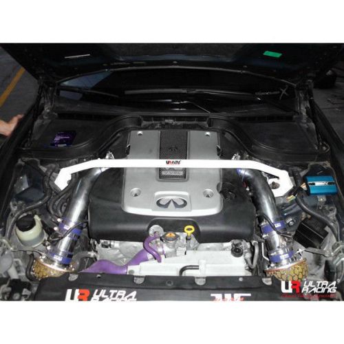 Ultra racing 2-pt front strut bar for infiniti 08-11 g37/nissan skyline 370z