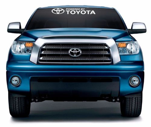 Powered by toyota logo  windshield vinyl  decal  sticker  31&#034;  x 5&#034;