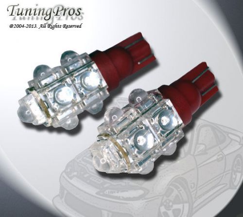 Step light t10 wedge 9 flux red led light bulbs (set of 2, 1 pair) 161 906