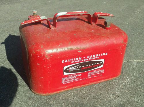 Vintage red mercury outboard gas tank  3 1/4 gal