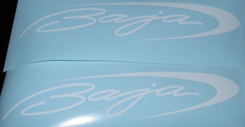 Baja12 x 2.5&#034; correct baja boat decals 2 decals - white