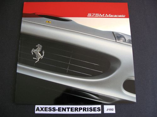 2002 - 2003 ferrari 575 maranello owners collectors deluxe sales brochure # j192