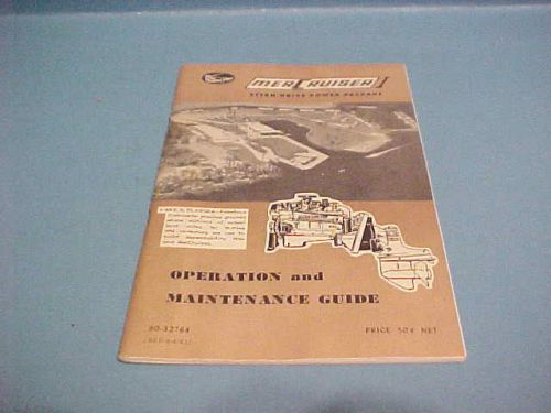 Owners operation maintenance manual 1963 mercruiser stern drive power package