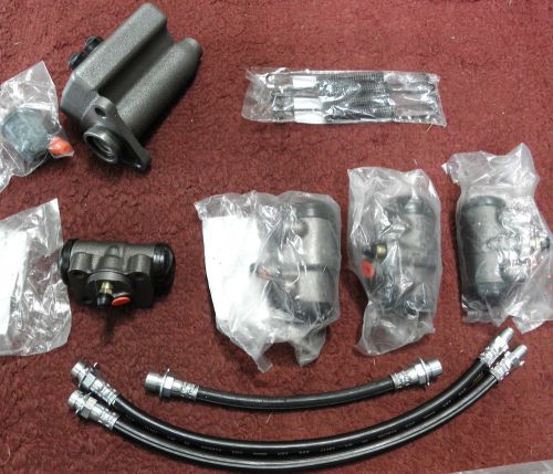 1939-41 1942-48 ford car master cylinder, 4 wheel cylinders, 3 hoses, 4 springs