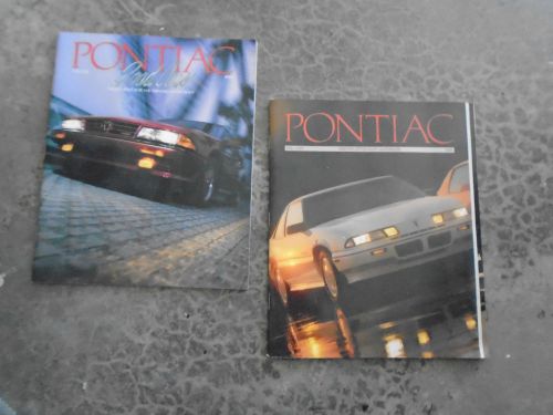 1988 &amp; 1989 pontiac full line firebird grand am prix sales brochure deluxe
