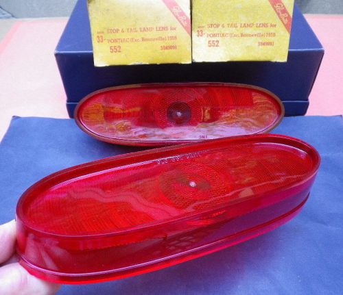 Nos 59 1959 pontiac catalina tail light lens lamp lenses nors pr