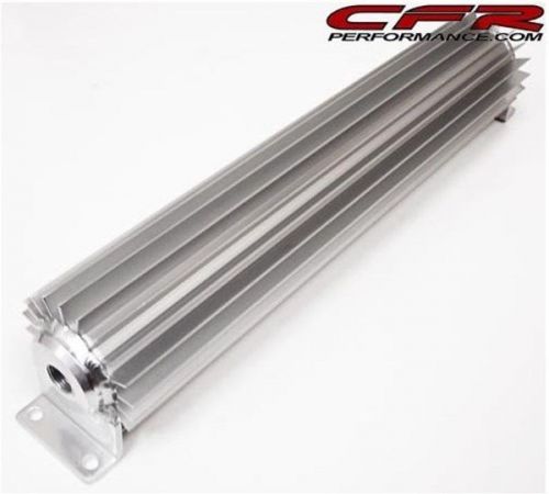 Chevy / ford / mopar 15&#034; finned aluminum transmission cooler single-silver