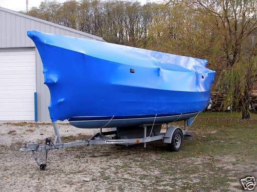 Boat, marine, construction shrink wrap 20’ w  x  footage (blue)