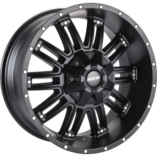 17x9 black mkw offroad m80 wheels 5x5 -10 lifted chevrolet tahoe c-1500