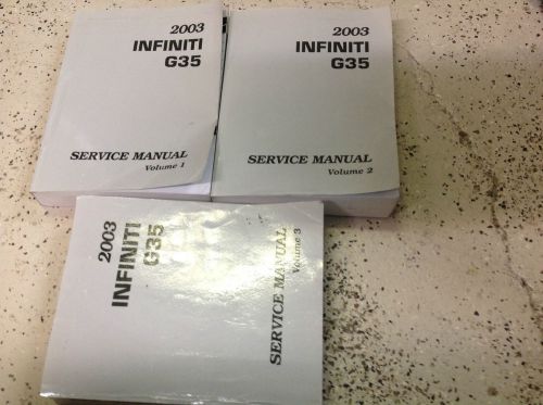 2003 infiniti g35 g 35 service repair shop workshop manual set oem 2003 new