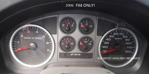 2006 ford f150 fx4 instrument gauge cluster speedometer tach speedo pick miles!