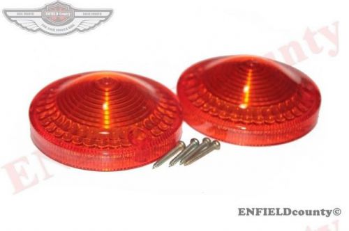 New amber orange blinker turn signal lens set pair for royal enfield @ ecspares