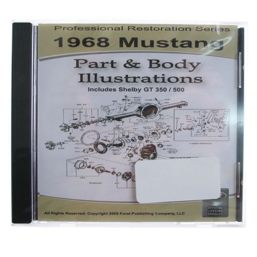 Electronic literature part/body illustrations cd mustang 1968