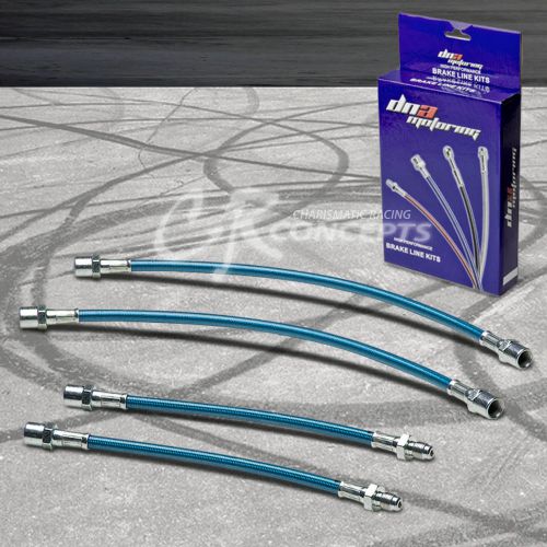 For audi a6/s6 front/rear blue stainless type racing brake line/hose pvc coated