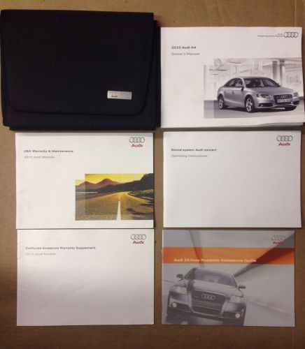 2010 audi a4 owner&#039;s manual with case