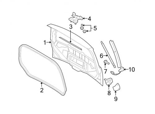 Ford oem hatch lift support 8a8z74406a10b image 6