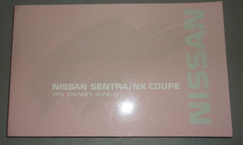 1991 nissan sentra nx coupe owners manual original