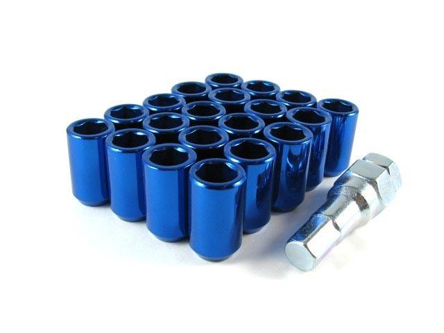 Lug nuts tuner 12x1.25 20pc nissan subaru infiniti blue