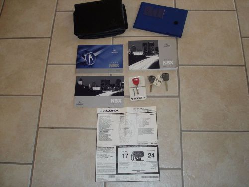 2005 acura nsx oem owners, maintenance,warrantee manuals, case, keys ex cond