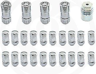 07-17 silverado tahoe yukon escalade lug nut &amp; lock package 17801711 chrome oem