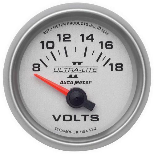 Autometer 4992 ultra-lite ii electric voltmeter gauge