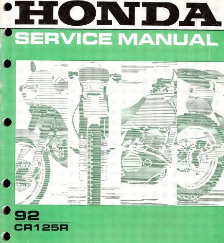 1992 honda cr125r motocross motorcycle service manual -cr 125 r-honda-cr125