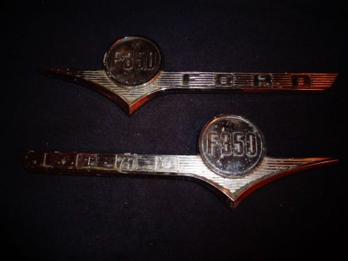 1956 ford f350 f-350 truck hood emblems badges 15720a - 15721a; pickup dually