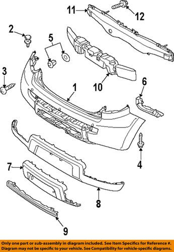 Kia oem 866112k050 rear bumper-bumper cover